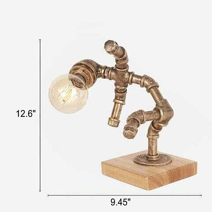 Retro-Industrieroboter-Augenschutz-Eisen-1-Licht-Tischlampe 
