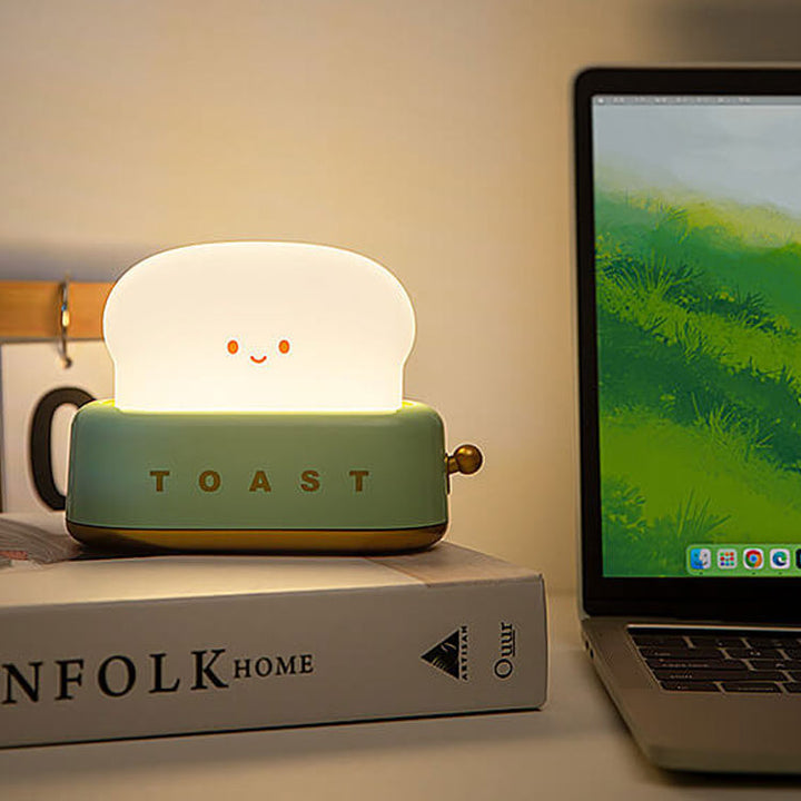 Lampe de table à lumière nocturne LED design créatif pour machine à pain 