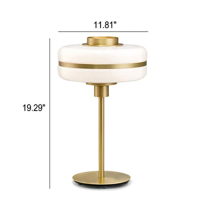 Modern Glass Simple Cylindrical Design 1-Light Table Lamp