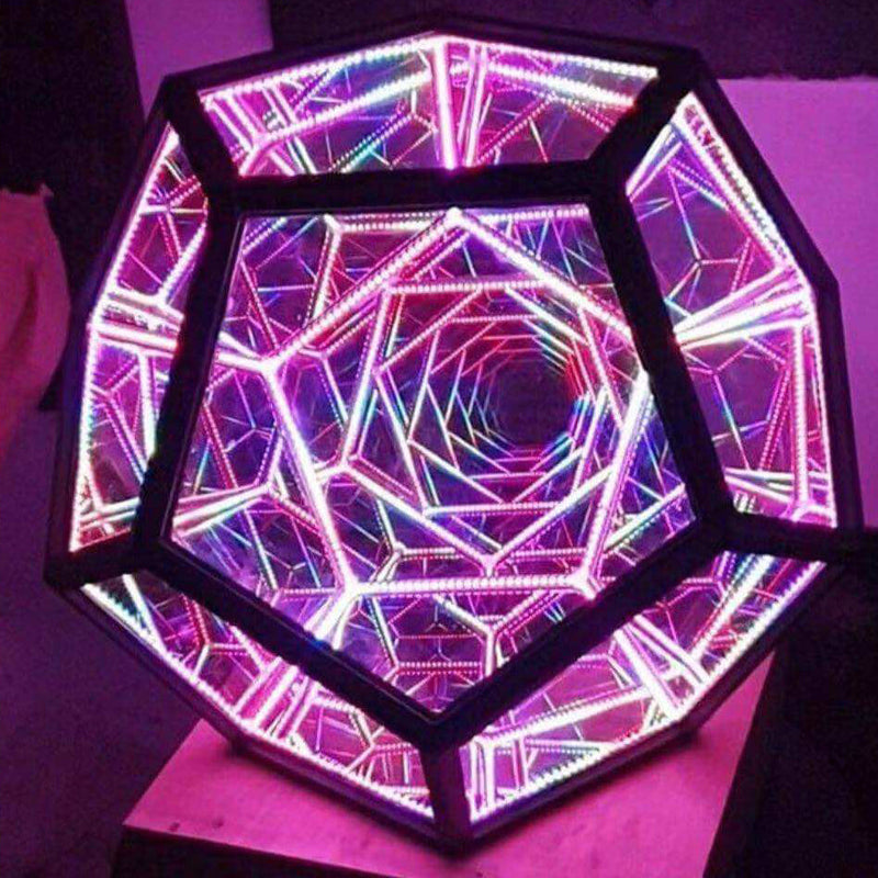 Infinity Dodecahedron LED Night Light Art Table Lamp