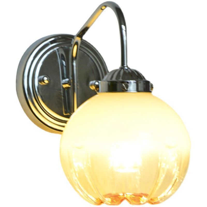 European Light Luxury Flower Pod Glaseisen 1-Licht-Wandleuchte 
