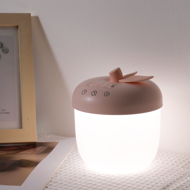 Creative Apple Clock Touch LED Night Light Table Lamp