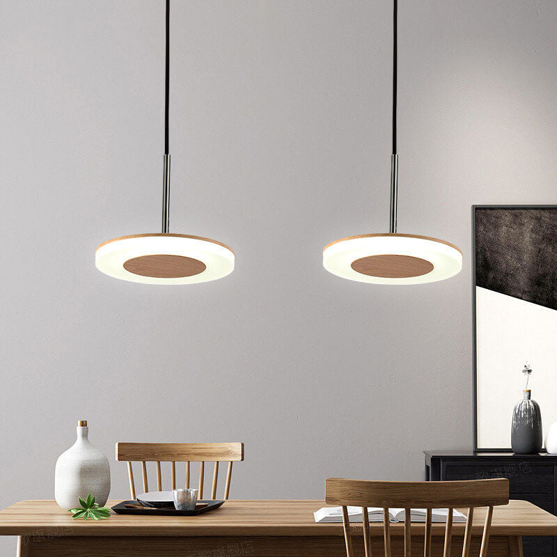 Nordic Creative Round Flying Saucer Flat LED Pendant Light