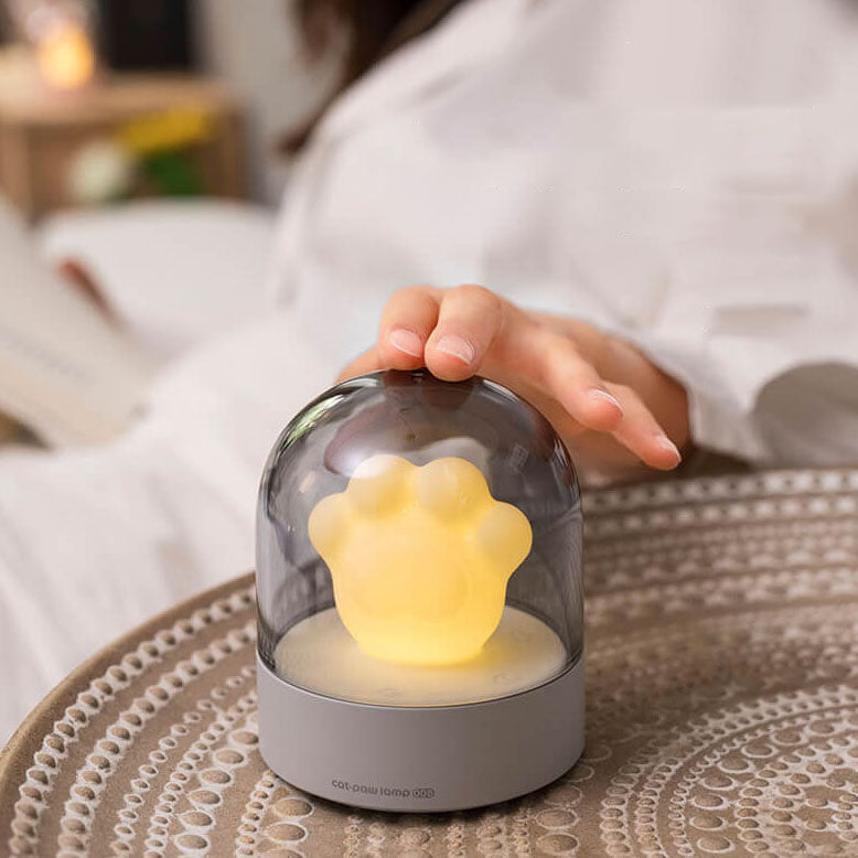 Lámpara de mesa con luz nocturna USB LED de protección ocular con garra de gato de dibujos animados creativa 
