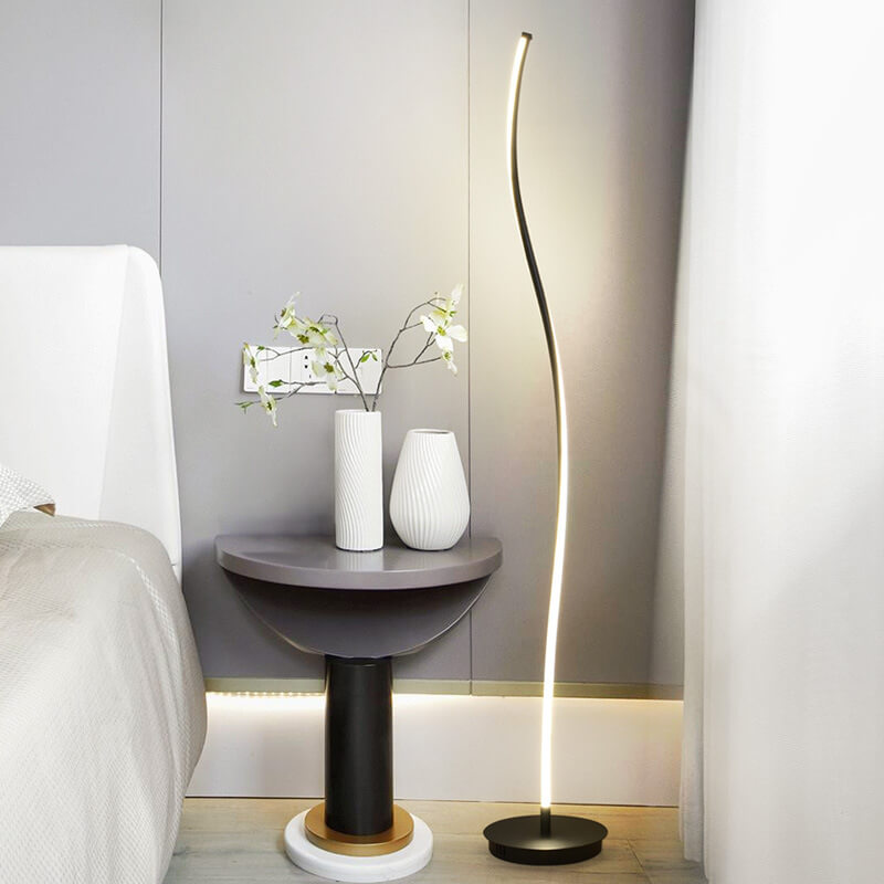Nordic Minimalist Long Curve LED Standing Floor Lamp