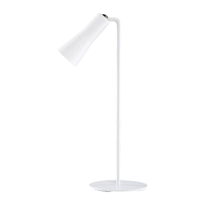 Modern Minimalist ABS Iron Cone White USB Charging Eye Protection LED Desk Lamp For Bedroom