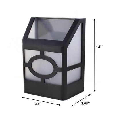 Retro Solar Square Waterproof Outdoor LED Garden Fence Wall Light