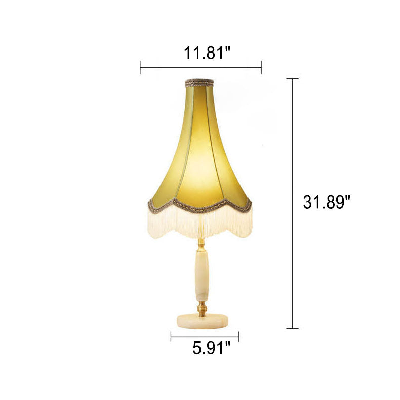 Lampe de Table à Franges Rétro Française en Cuivre à 1 Lumière 