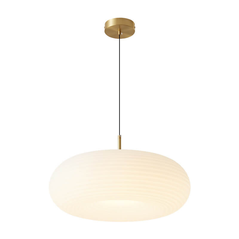 Moderne Creme-Stil Apfel All-Kupfer LED Pendelleuchte 
