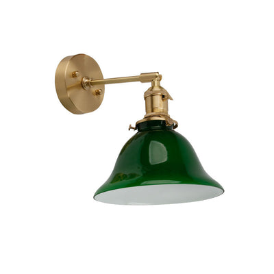 Japanische Retro Green Cone Copper 1-Light Wandleuchte