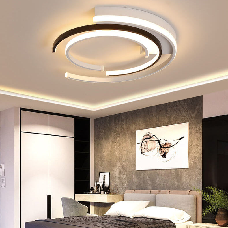 Nordic Creative Circle Half Round LED Flush Mount Ceiling Light