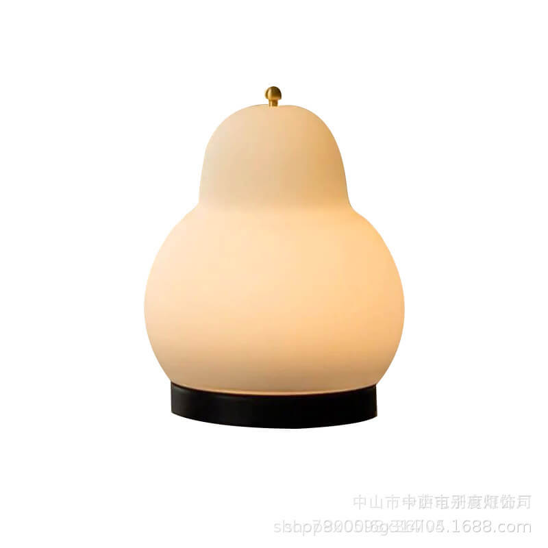 Traditional French Cream Pear Shape LED Rechargeable Touch Table Lamp For Bedroom