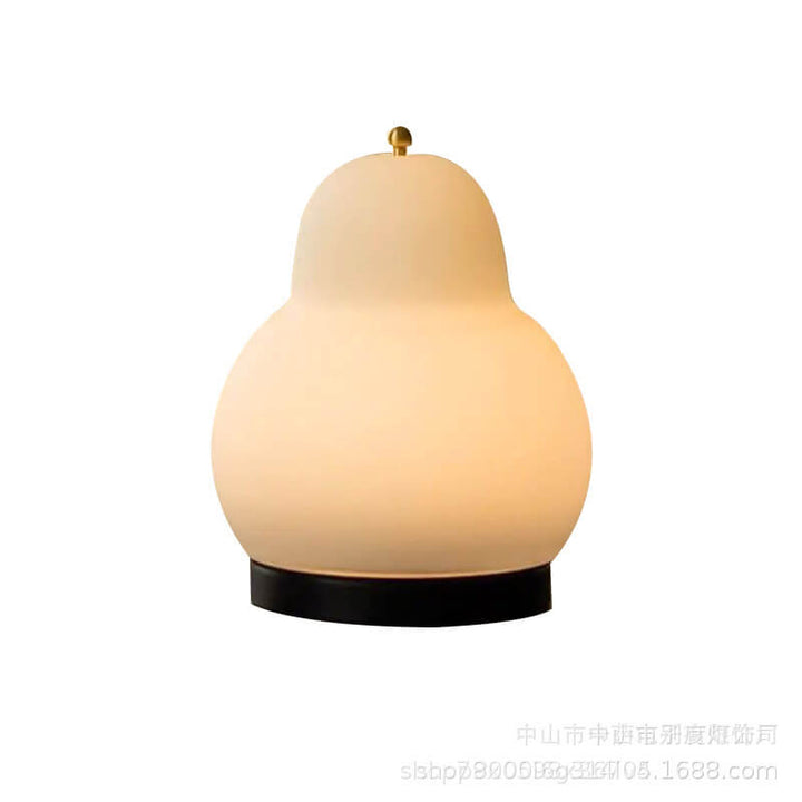 Traditional French Cream Pear Shape LED Rechargeable Touch Table Lamp For Bedroom