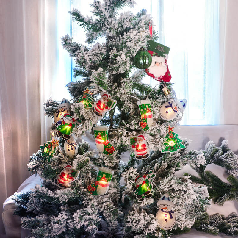 Moderne Art-déco-Weihnachtsdekorationslichter aus PVC, hängende LED-Batterie-Dekoleuchten für Weihnachtsbaum, Wohnzimmer &amp; Schlafzimmer 