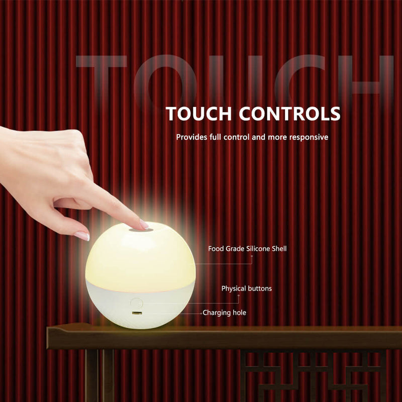 LED Rundkugel-Nachtlicht 16 Farben Fernbedienung Touch Tischlampe 