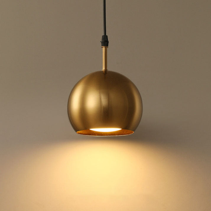 Nordic Light Luxury Brass Orb 1-Light Pendant Light
