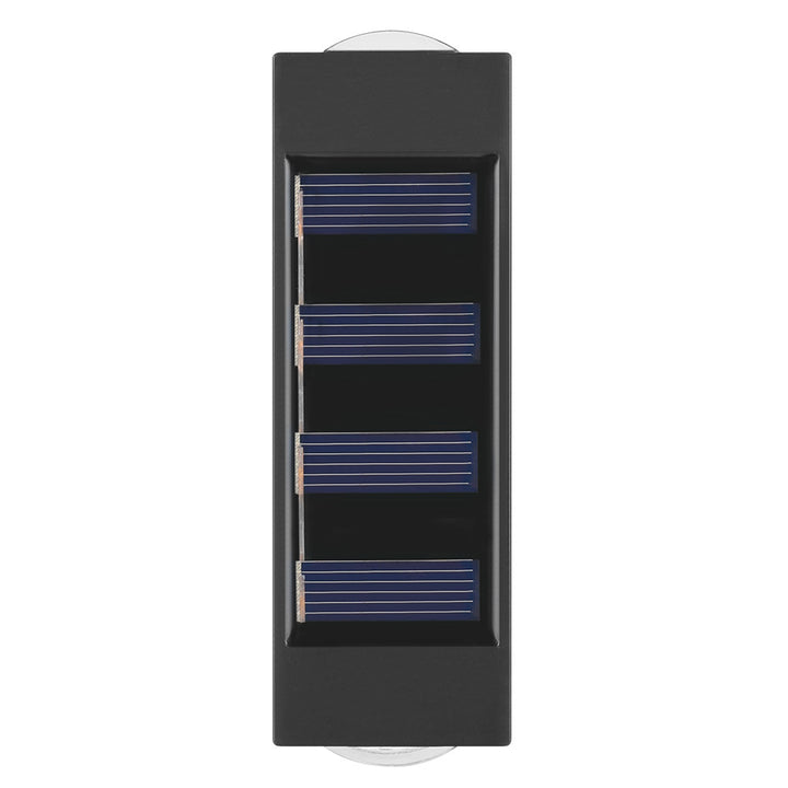 Aplique de pared LED solar exterior impermeable de tira larga de ABS y PC de estilo minimalista moderno para exterior 