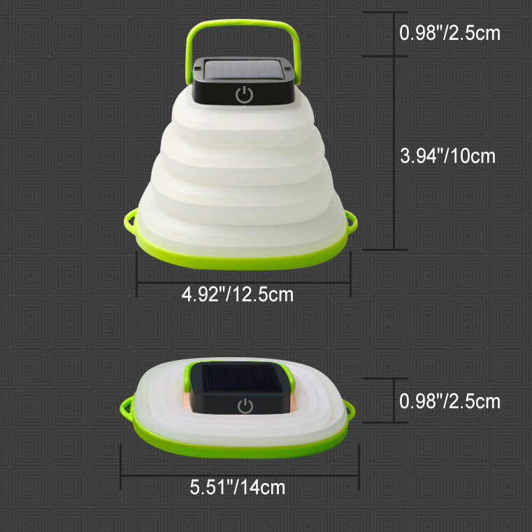 Contemporary Creative Outdoor Solar Folding Cone Waterproof Camping LED Outdoor Light for Outdoor Patio