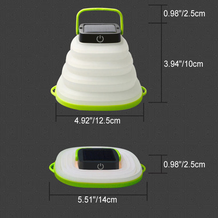 Contemporary Creative Outdoor Solar Folding Cone Waterproof Camping LED Outdoor Light for Outdoor Patio