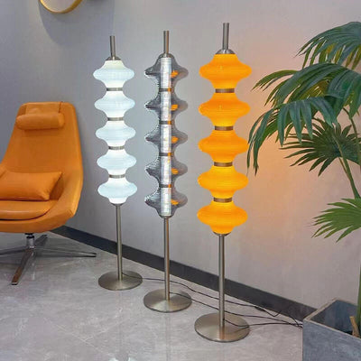 مصباح أرضي قائم LED زجاجي بخيط القرع الإبداعي العتيق 
