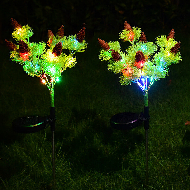 Solar Lighted Christmas Pine Cone Tree LED Outdoor Decorative Landscape Light