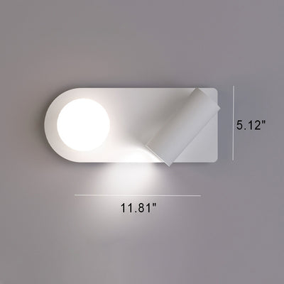 Minimalistische ovale flache drehbare Spot-LED-Wandleuchte 