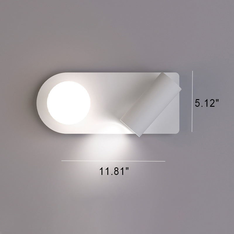 Minimalistische ovale flache drehbare Spot-LED-Wandleuchte 