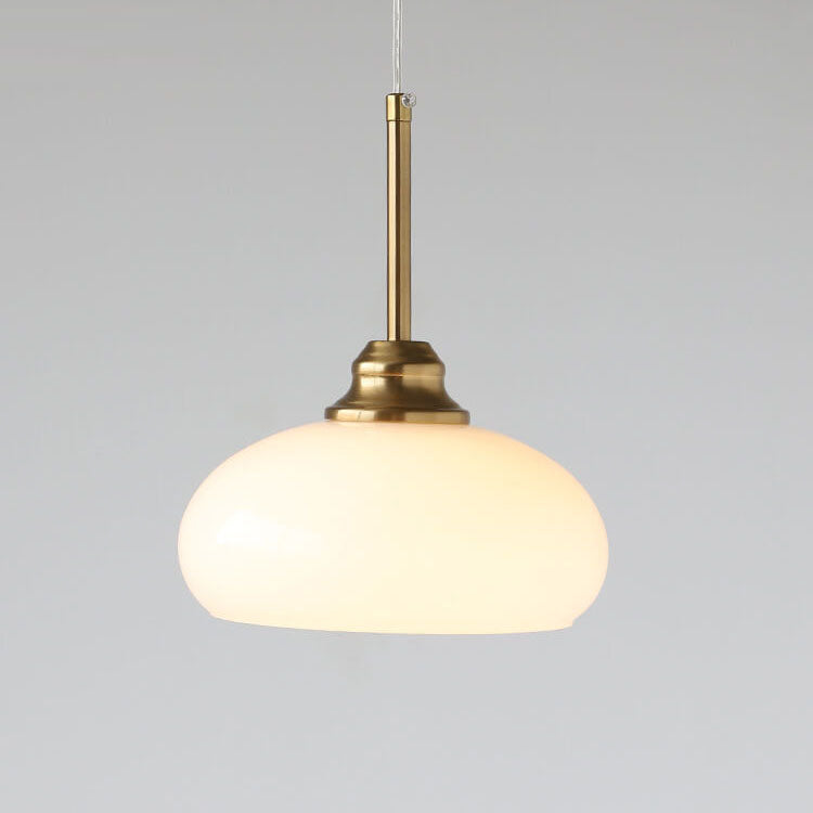 European Vintage Hardware Glass 1-Light Pendant Light