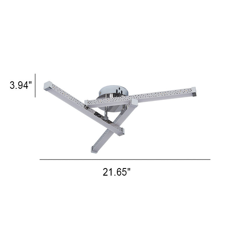 Moderne minimalistische dreieckige hohle LED-Deckenleuchte zur halbversenkten Montage 