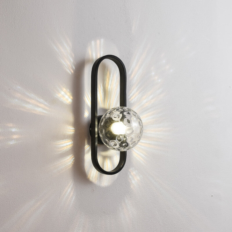 Lámpara de Aplique de Pared de 1 Luz con Diseño Nórdico Simple de Anillo Ovalado 