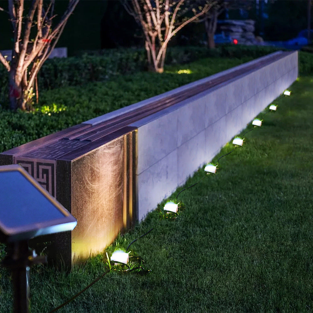 Moderne minimalistische Solar-Lichterkette mit App, Bluetooth, LED und wasserdicht für Garten, Rasen und den Außenbereich 