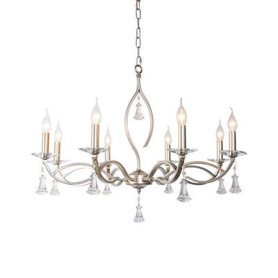 Light Luxury Iron Frame Candelabra Crystal 3/6/8/10/15-Light Chandelier