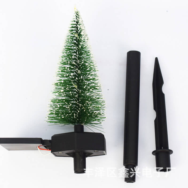 Modern Solar Christmas Tree Ground Insert Lawn Decoration Landscape Light