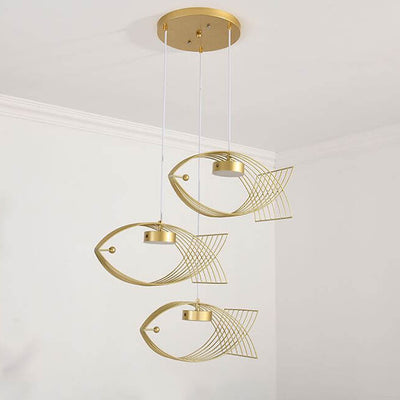 Modern Acrylic Fish Creative Design LED Chandelier