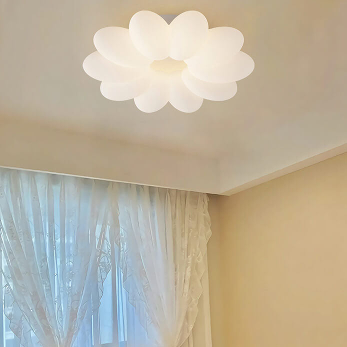 Modern Minimalist PVC Floral Shape LED Kids Flush Mount Ceiling Light