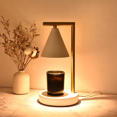 Simple Cone Shade Right Angle Arm 1-Light Melting Wax Table Lamp