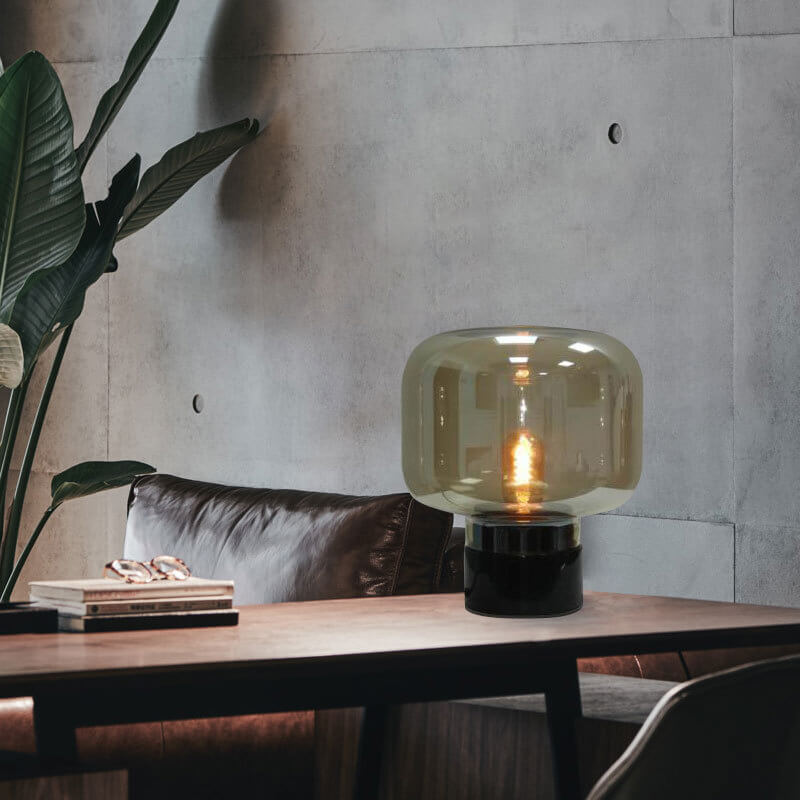Nordic Minimalist Light Luxury Marble Clear Glass 1-Light Table Lamp