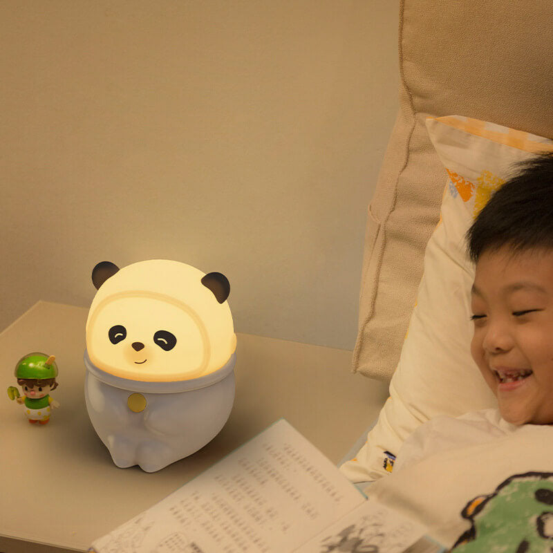 Lampe de Table LED USB Panda Cochon en Silicone Créatif Dessin Animé 