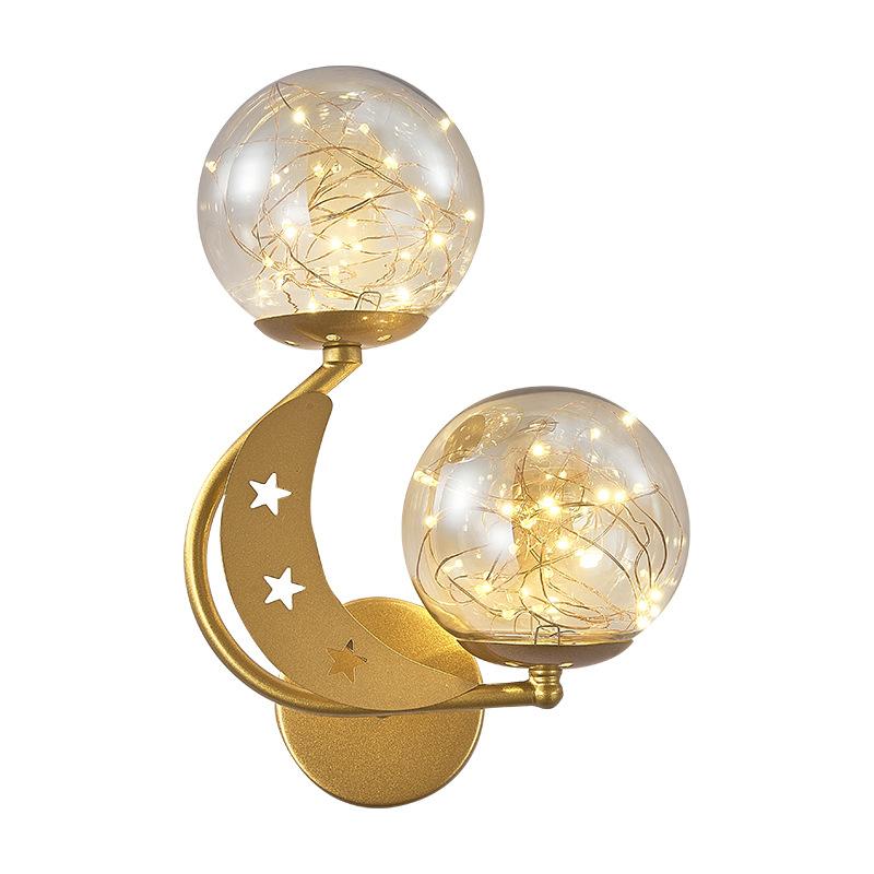 Moderne kreative Glas 2-Licht LED Wandleuchte 