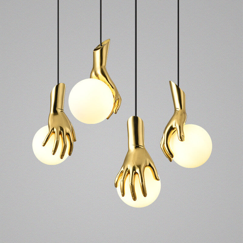 Modern Minimalist Creative All Copper Glass 1-Light Pendant Light