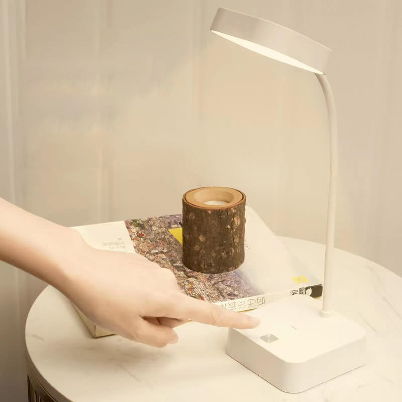 Lámpara de escritorio LED de cuidado ocular táctil plegable recargable cuadrada simple 