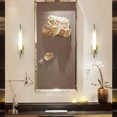 Modern Luxury Long Glass Column Design LED Wall Sconce Lamp