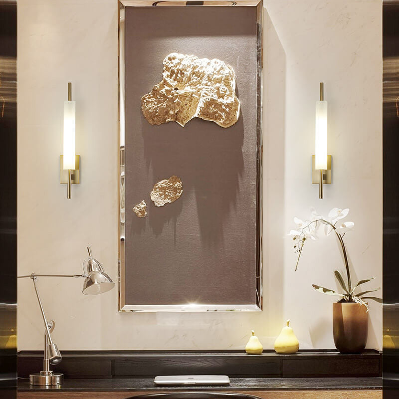 Moderne Luxus-Langglas-Säulendesign-LED-Wandleuchte 