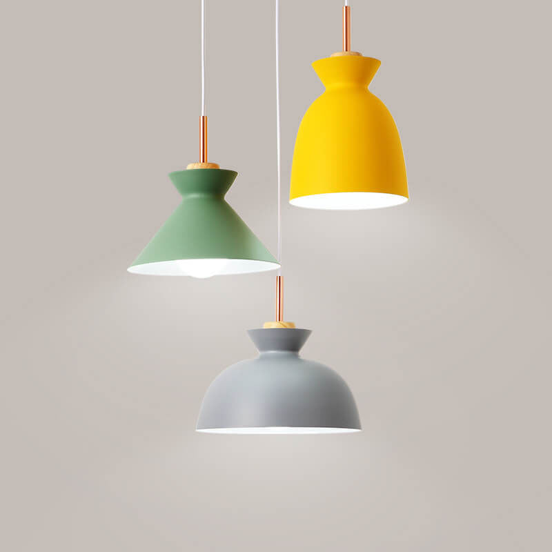 Nordic Macaron Metal 3-Light Chandelier