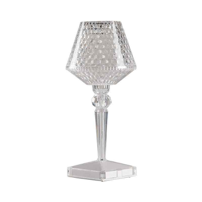 Creative Crystal Wine Glass Acrylic LED Night Light Decorative Table Lamp