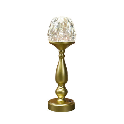 Lámpara de Mesa Táctil LED de Metal y Plástico con Columna Creativa Retro 