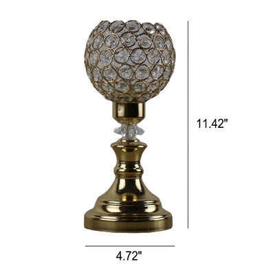 European Luxury Crystal Ball 1-Light Art Table Lamp