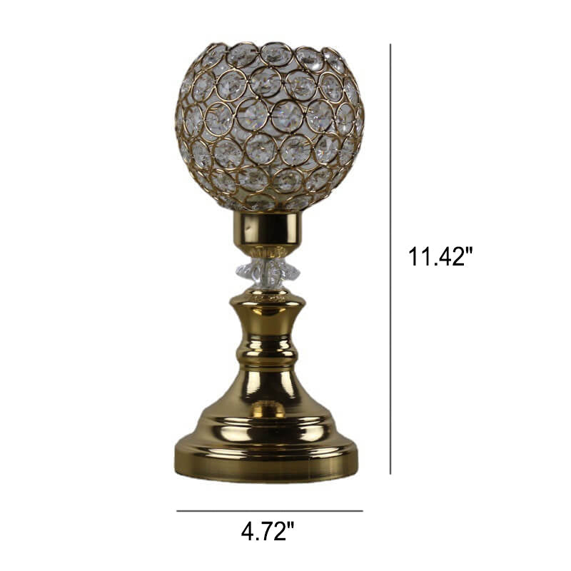 Lampe de Table Artistique à 1 Lumière avec Boule de Cristal de Luxe Européenne 