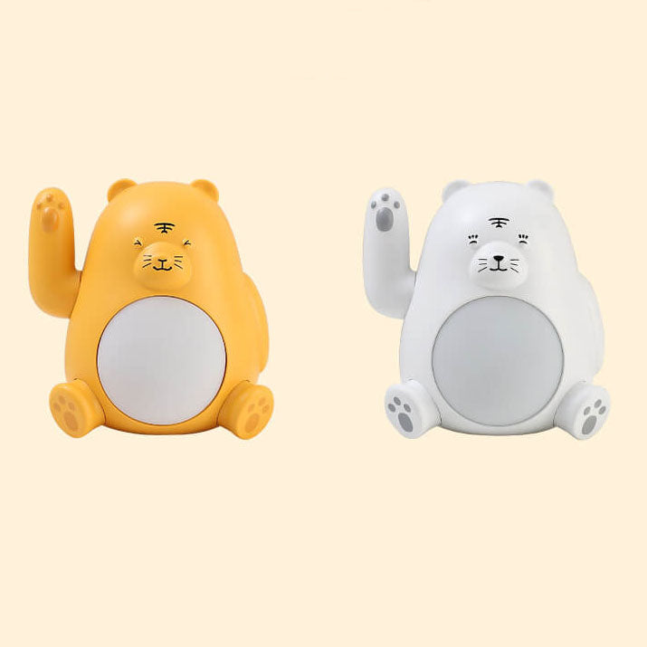 Lámpara de mesa con luz nocturna LED de tigre con asa creativa de dibujos animados 