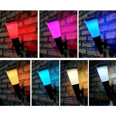 Lampe solaire étanche en forme de corne, design LED, décoration extérieure, applique murale 